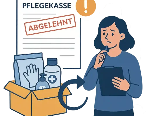 Pflegeberaterin hilft beim Widerspruch zur Pflegebox-Ablehnung