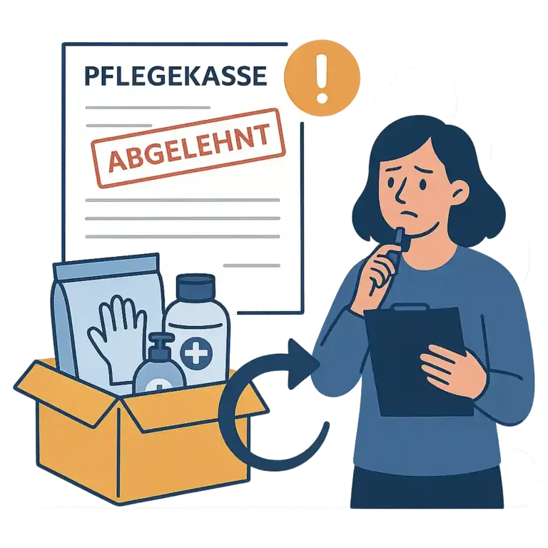 Pflegeberaterin hilft beim Widerspruch zur Pflegebox-Ablehnung